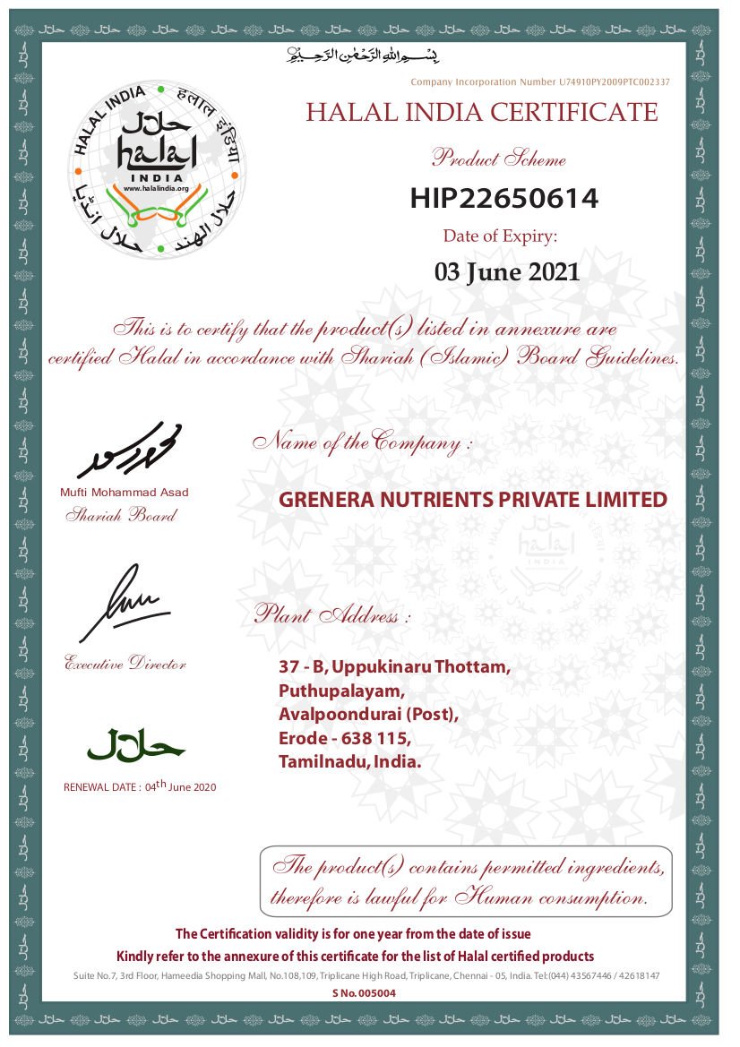 Grenera Halal Certification